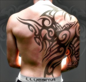 Moari back tattoos