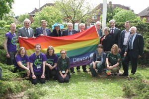 Devon County Council flag raising 2014 County Hall, photo by Alan Quick