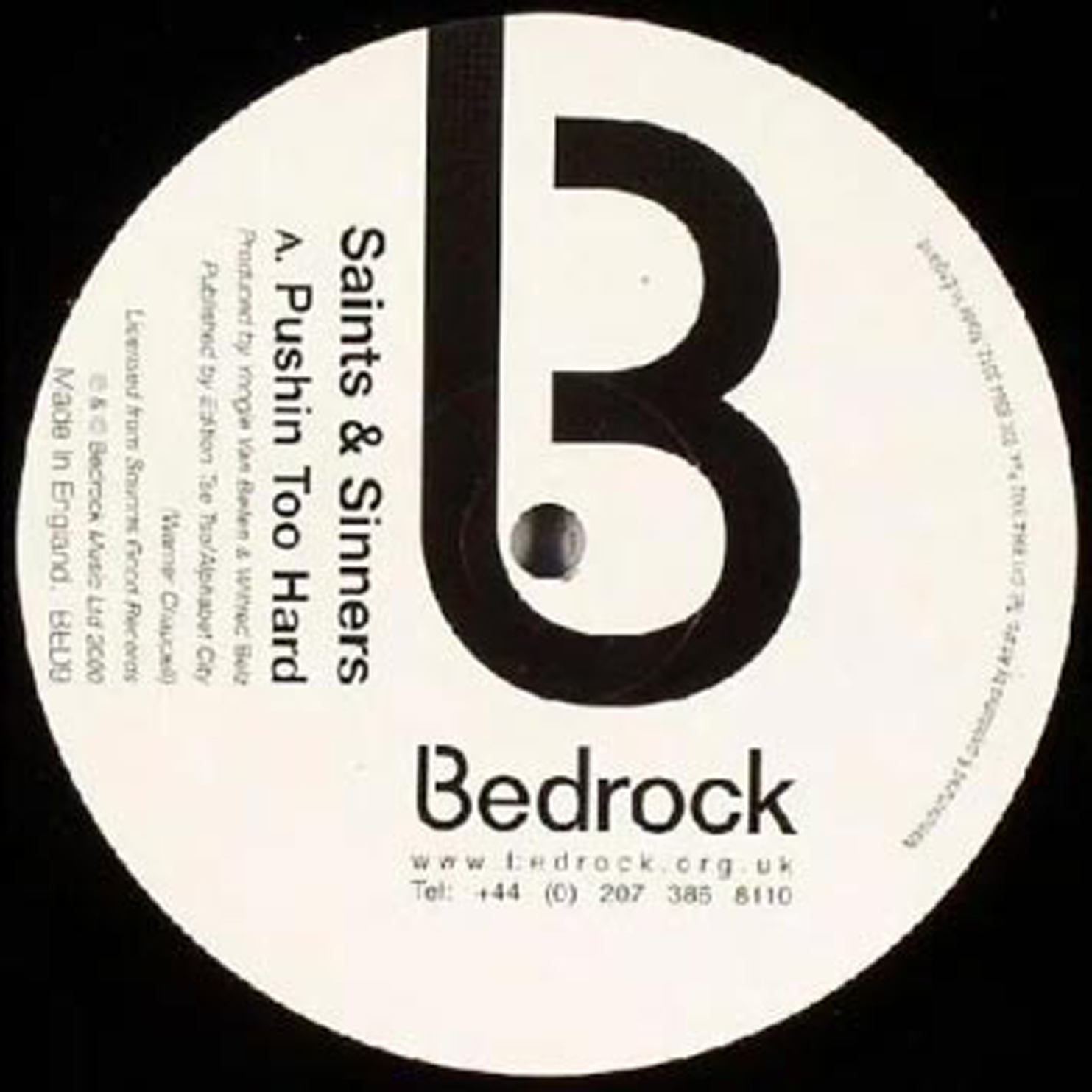 Record catalogue. Bedrock records logo. 2000 - Saints & Sinners. Bedrock records купить толстовку.